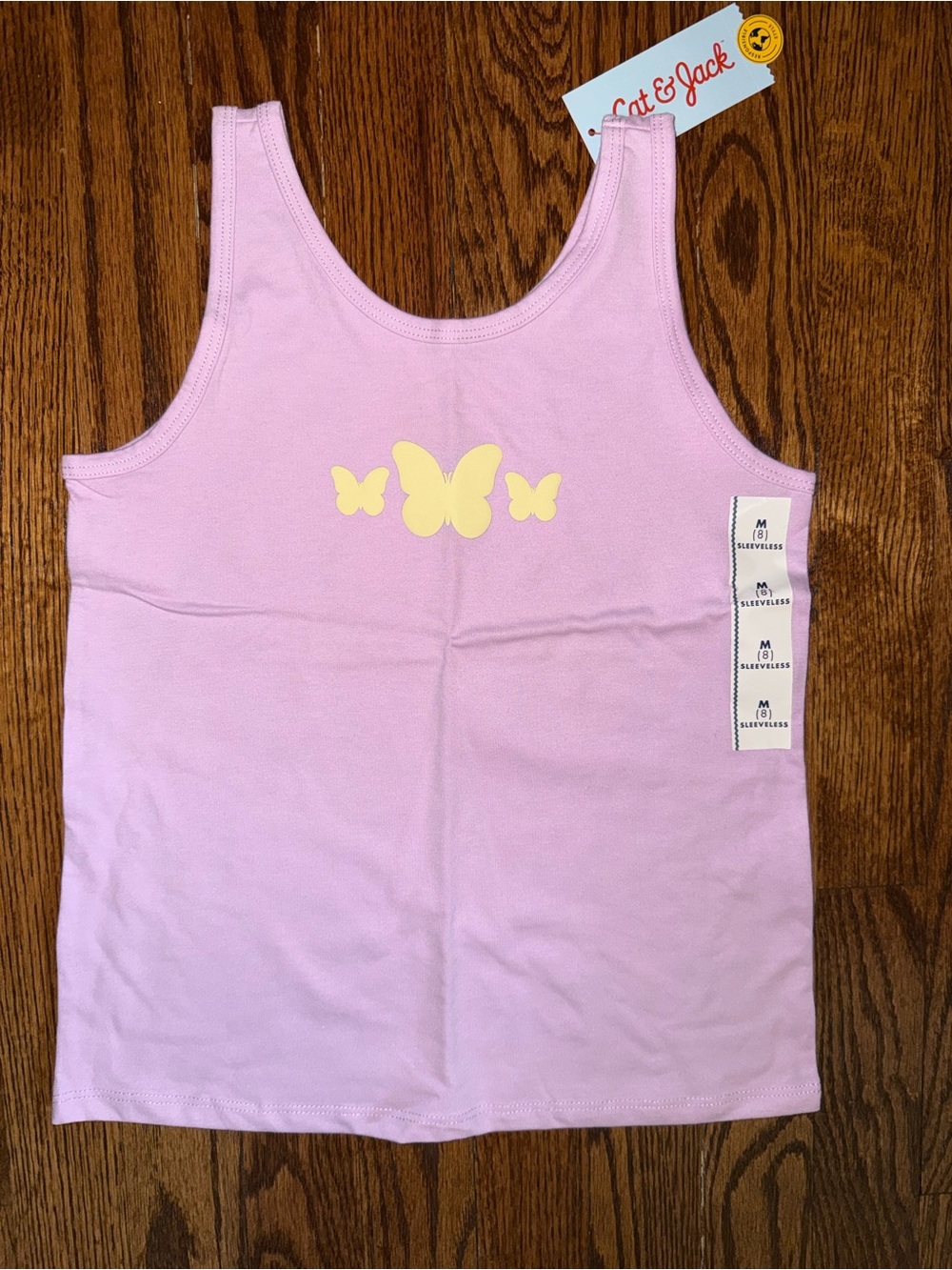 Cat & Jack Lavender Tank Top with Orange Logo Print